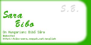 sara bibo business card